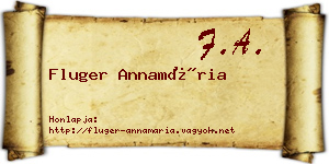 Fluger Annamária névjegykártya